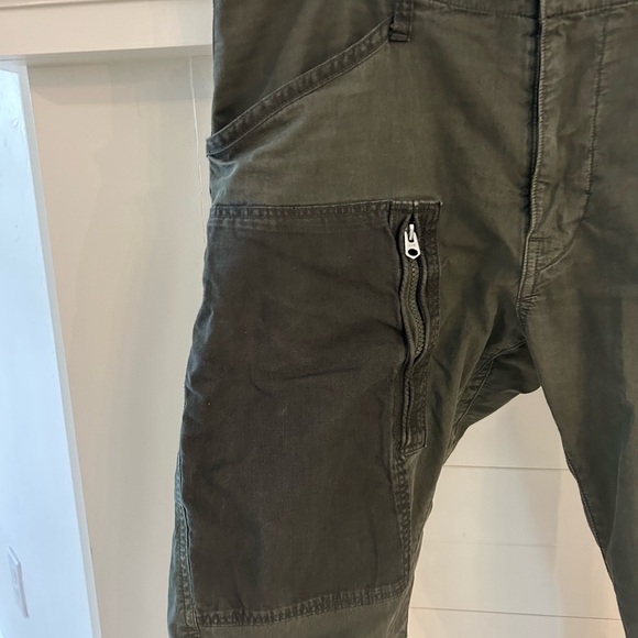 G-Star Olive Green Cargo Jogger Pants with Zip Pockets - Picture 5 of 6